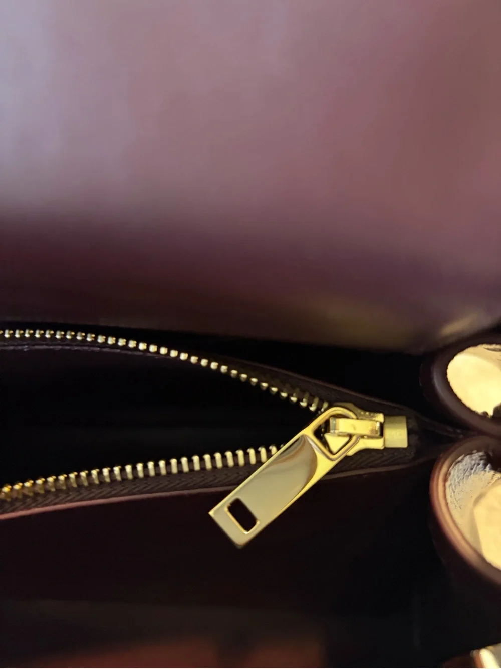 Salvatore Ferragamo Deep Burgundy Patent Shoulder Bag with Gold Hardware - Picture 9 of 14